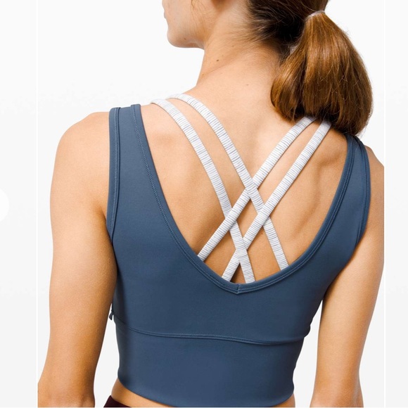 Lululemon Power Pivot Tank Everlux, Iron Blue, reversible front to back - Picture 3 of 9